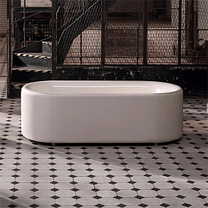 Ванна стальная Bette Lux Oval Couture 180*80*45 с шумоизоляцией, с текстильной обивкой, слоновая кость
